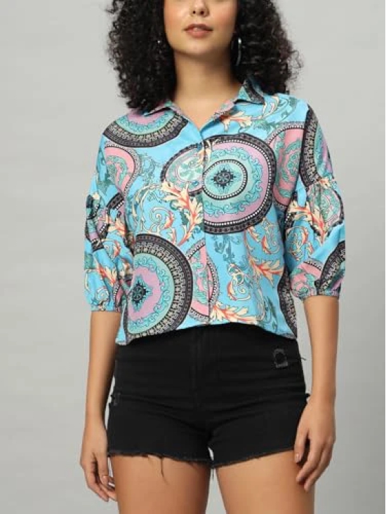 FUNDAY FASHION Women Regular Fit Printed Casual Satin Shirt