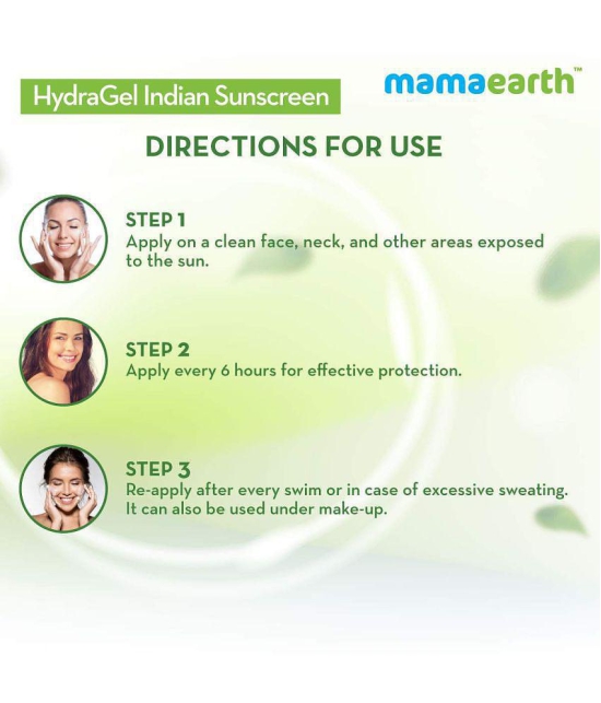 Mamaearth HydraGel Indian Sunscreen SPF 50, With Aloe Vera & Raspberry, for Sun Protection - 50g