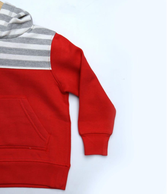 BOYS  RED HOODED SWEAT SHIRT