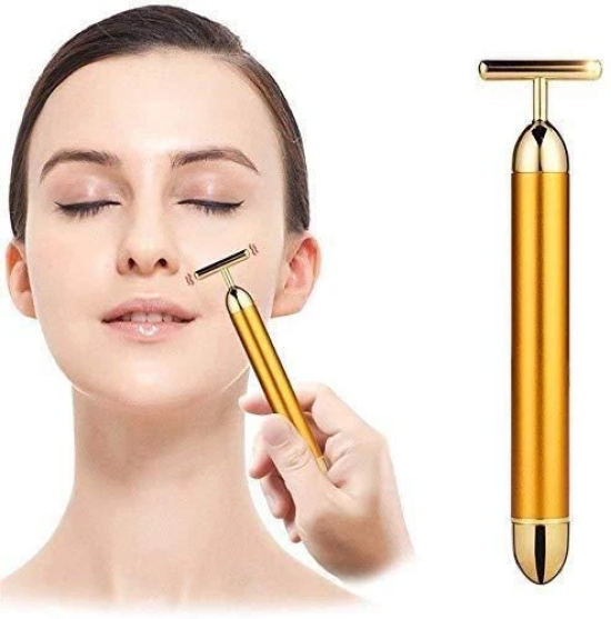 24K Gold Energy Beauty Bar Electric Facial Massage Roller-1