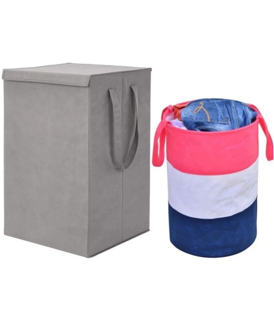 HOMETALES Grey Laundry Bag