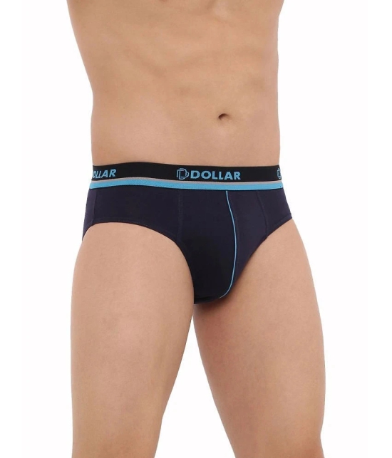 Pack of 3 Dollar Bigboss Assorted Solid Cotton Blend Men Brief - L