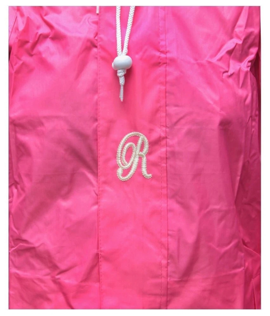 Goodluck Nylon Raincoat Set - Pink - XL