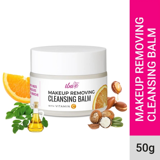 Iba Makeup Removing Cleansing Balm | Makeup Remover Cleansing Balm for Face | Removes Waterproof Makeup | Deeply Cleanses | Hydrates & Nourishes Skin | For All Skin Type, 50ml