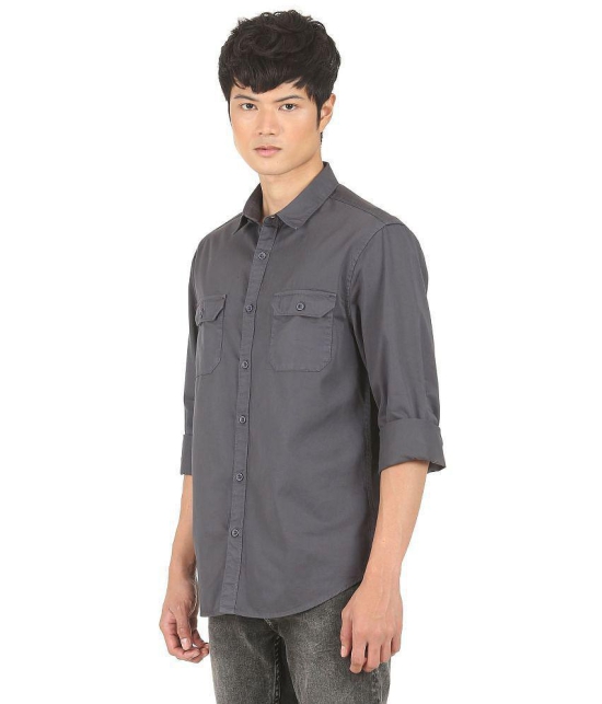 Ruggers - 100 Percent Cotton Regular Fit Grey Men's Casual Shirt ( Pack of 1 ) - None