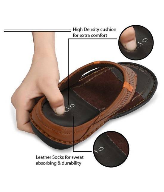 softio Tan Flip Flops - 11