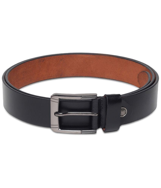 samtroh - Black Leather Men's Casual Belt ( Pack of 1 ) - None