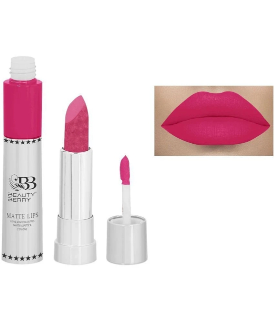 Beauty Berry Matte Lips Creme Lipstick 2 IN 1 Hot Pink 1 g