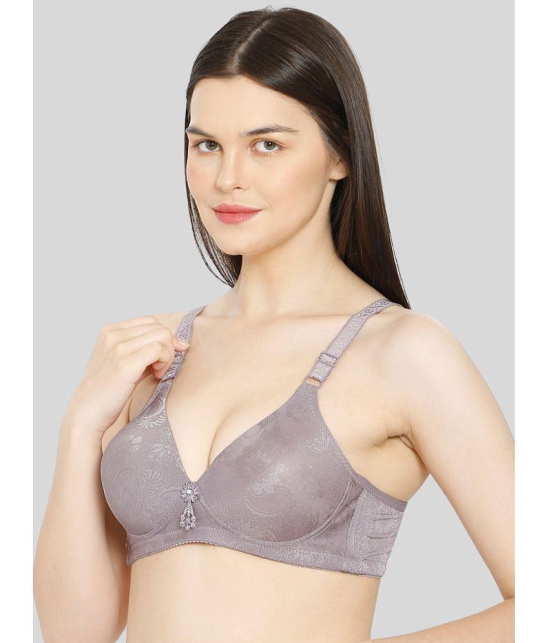 ILRASO - Purple Cotton Blend Lightly Padded Women's T-Shirt Bra ( Pack of 1 ) - None