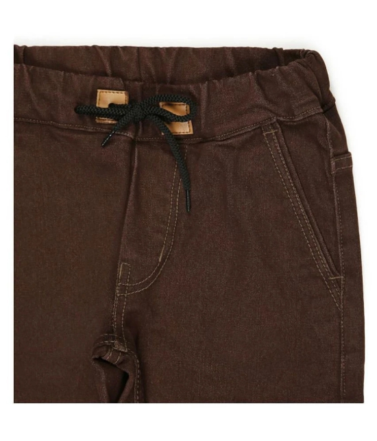 Urbano Juniors Boys Brown Slim Fit Jogger Jeans Stretch - None