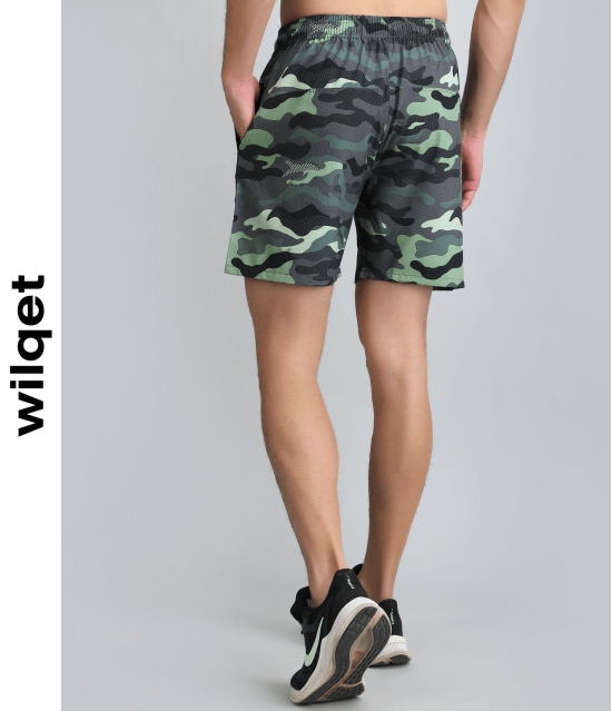 Mens Dryfit Camo Print Shorts-Airforce / XXL