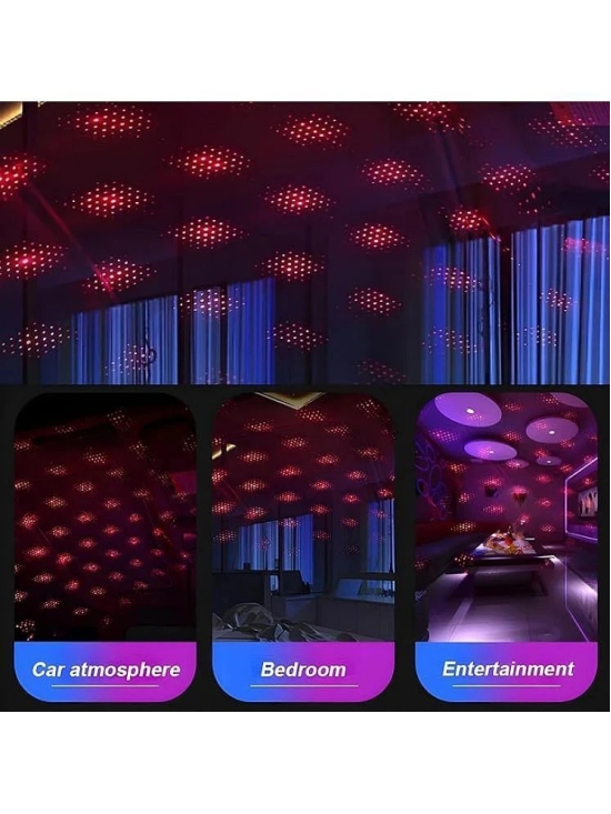 Auto Roof Star Projector Lights, USB Portable Adjustable Flexible Interior Car Night Lamp Decorations with Romantic Galaxy Atmosphere fit Car, Ceiling, Bedroom, Party and More