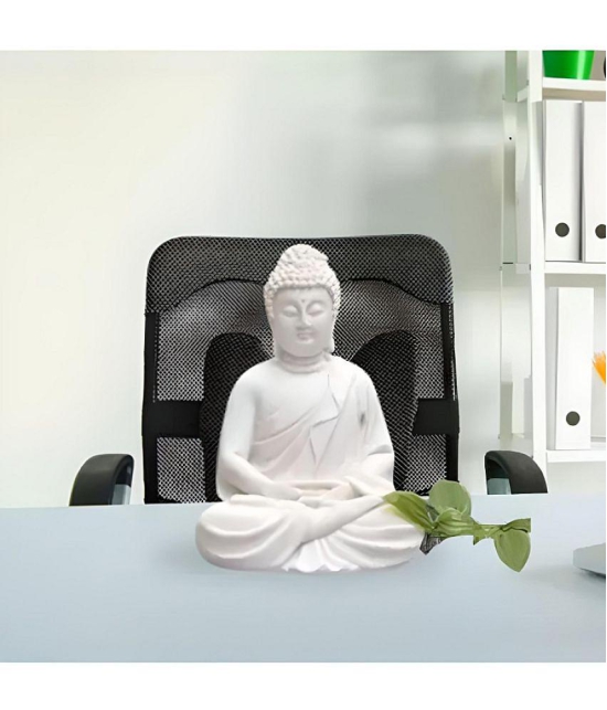 Khushi Enterprises Meditation Resin Buddha Idol 14 x 7 cms Pack of 1