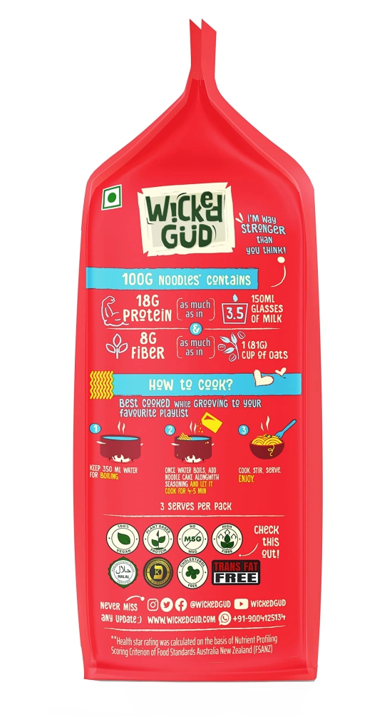 Wickedgud Curry Instant Noodles, 201 Gm