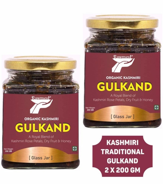 rawmest Gulkand Rose Petal Jam 400 gm Pack of 2