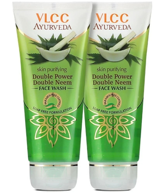 VLCC Ayurveda Skin Purifying Double Power Double Neem Face Wash, 100 ml (Pack of 2)