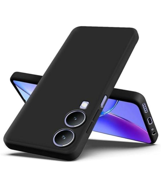 Case Vault Covers Silicon Soft cases Compatible For Silicon Vivo Y17s 4G ( Pack of 1 ) - Black