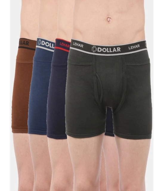 Dollar lehar Multicolor Combed Cotton Cotton Mens Trunks ( Pack of 4 ) - None