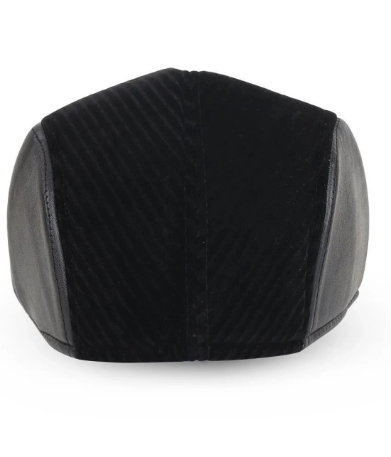 Zacharias Black Cotton Blend Mens Cap ( Pack of 1 ) - Black