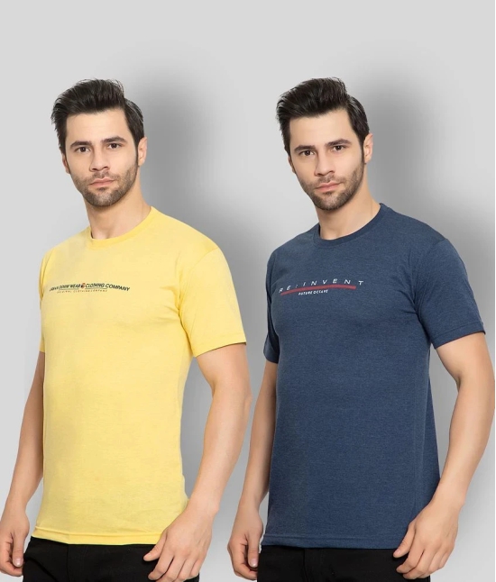 Zeffit - Cotton Blend Regular Fit Multicolor Mens Sports T-Shirt ( Pack of 2 ) - None