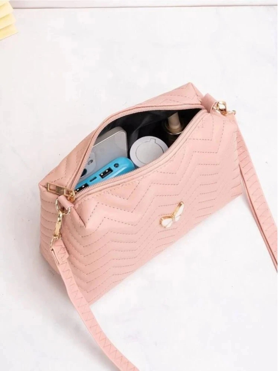 TCRAZY Pink PU Sling Bag - Pink