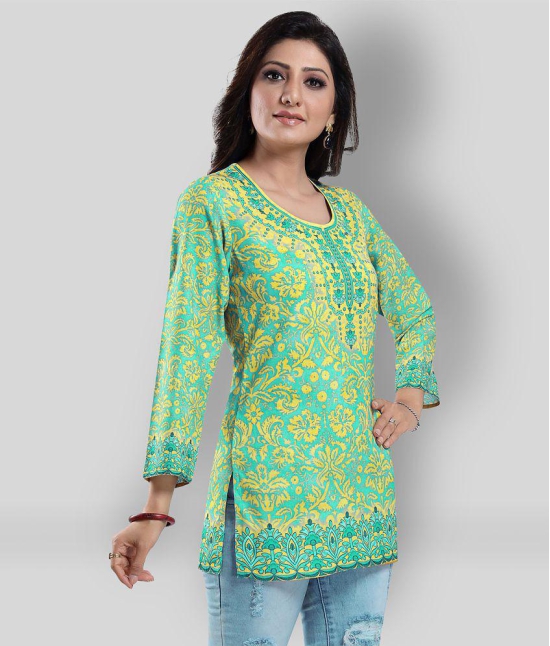 Meher Impex - Multicolor Crepe Women's Straight Kurti ( Pack of 1 ) - S