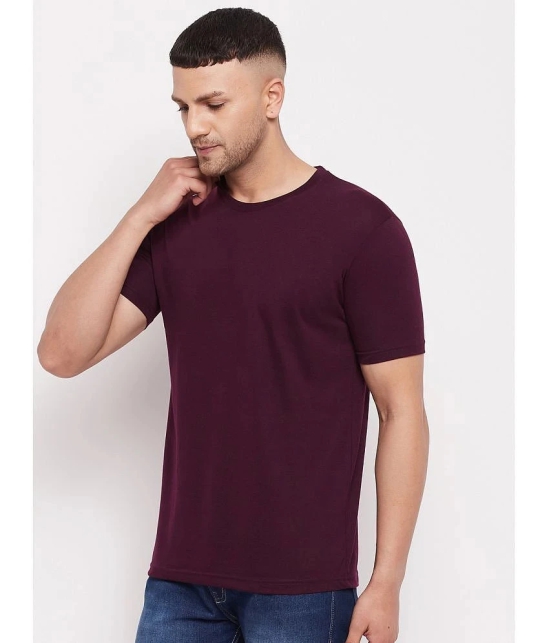 Lycos - Maroon Cotton Blend Regular Fit Mens T-Shirt ( Pack of 3 ) - None