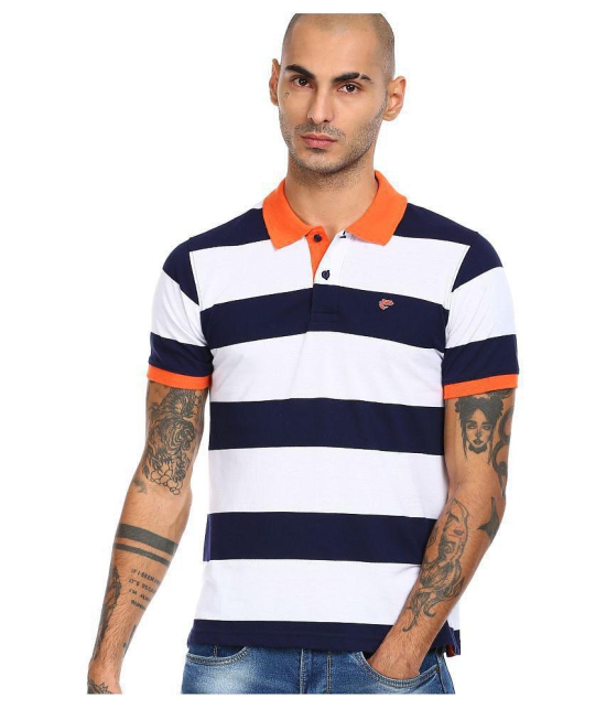 Ruggers Cotton Blue Stripers Polo T Shirt - None