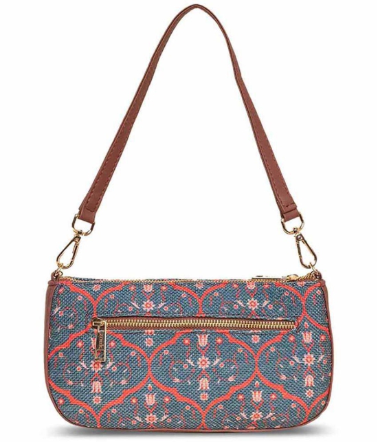 Zouk - Light Blue Jute Shoulder Bag - Light Blue