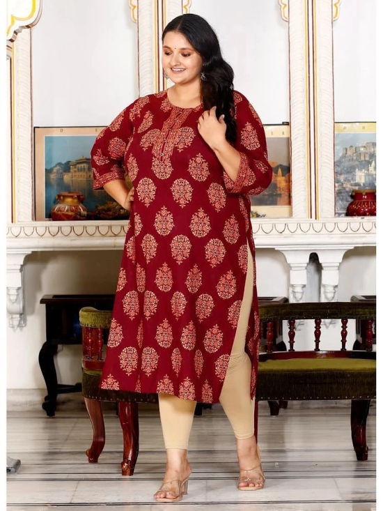 Swasti Cotton Printed Straight Womens Kurti - Brown ( Pack of 1 ) - None