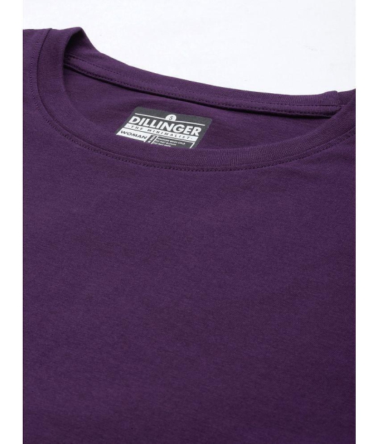 Dillinger - Purple Cotton Loose Fit Women''s T-Shirt ( Pack of 1 ) - None