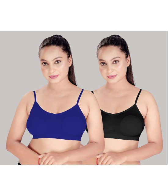 HAYA Multicolor Silk Non Padded Womens Cami bra ( Pack of 2 ) - None