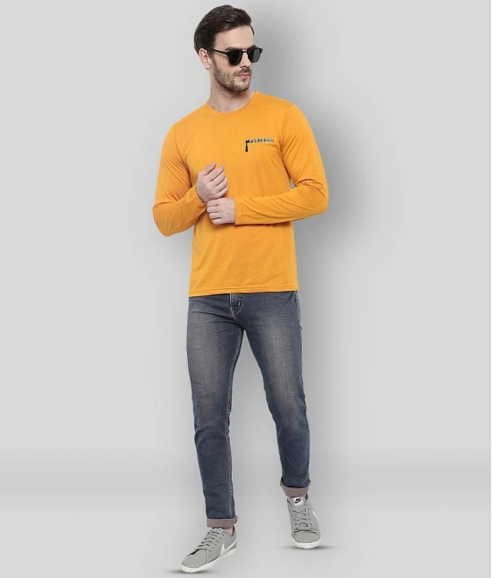 Glito - Yellow Cotton Regular Fit Mens T-Shirt ( Pack of 1 ) - None