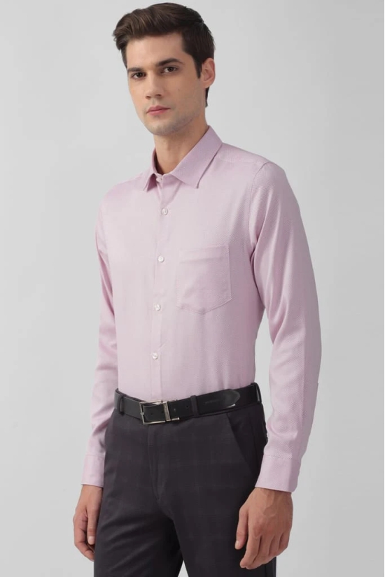 Men Pink Slim Fit Formal Full Sleeves Formal Shirt