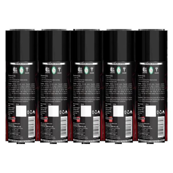 Adigo Max Red Edition Deodorant 165ml(Pack Of 5)