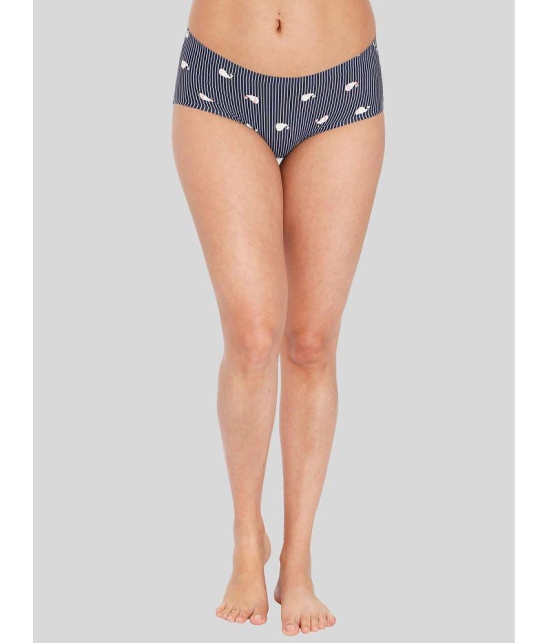 ILRASO - Navy Blue Polyester Printed Women's Briefs ( Pack of 1 ) - None