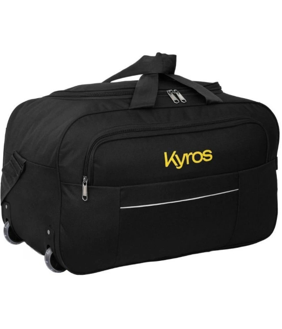 Kyros 53 Ltrs Black Polyester Duffle Trolley - Onesize