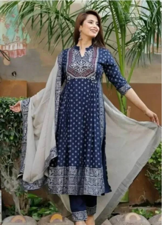 Printed Kurta, Trouser/Pant & Dupatta Set