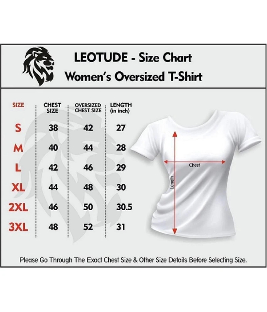 Leotude Black Cotton Blend Oversized Womens T-Shirt ( Pack of 1 ) - None