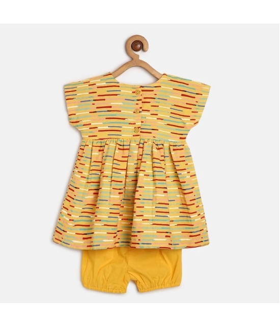 MINI KLUB - Yellow Rayon Baby Girl Dress ( Pack of 1 ) - None