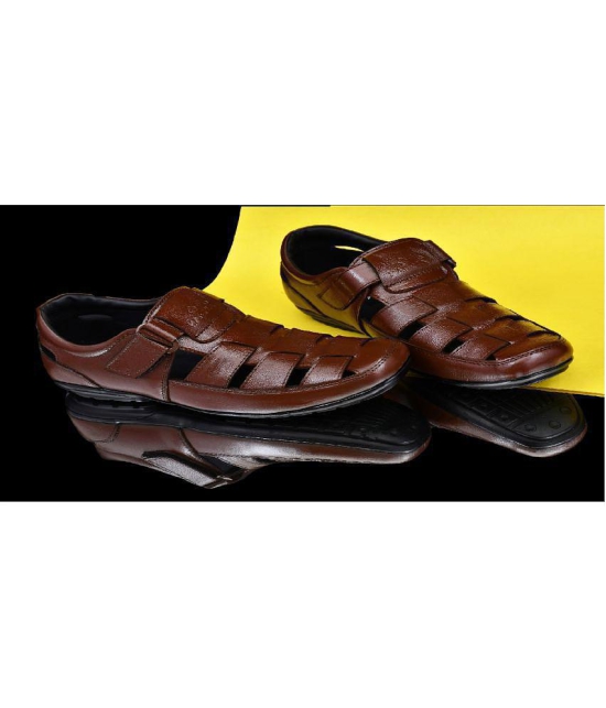 KATENIA Brown Leather Sandals - None