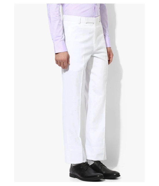 Hangup White Regular -Fit Trousers - None