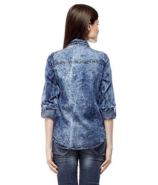 StyleStone - Blue Denim Womens Shirt Style Top - M