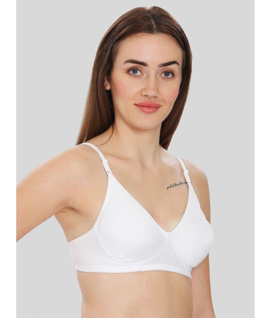 ILRASO - White Cotton Non Padded Women's T-Shirt Bra ( Pack of 1 ) - None