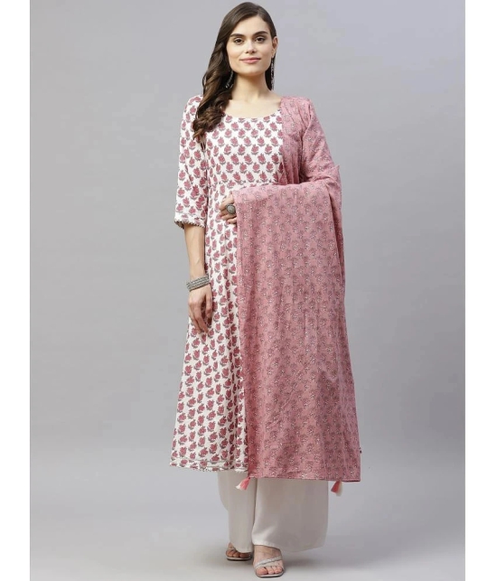 miravan - White Cotton Womens A-line Kurti ( Pack of 1 ) - None