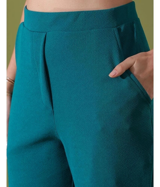 Selvia Teal Dyed Pant Top Set - None