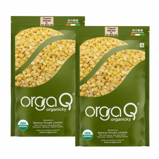 OrgaQ Organicky Organic Green Moong Split/Chilka