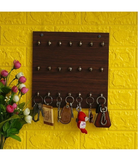 JaipurCrafts Brown Wood Key Holder - Pack of 1