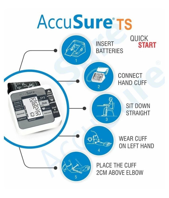 AccuSure TS Automatic Upper Arm Blood Pressure BP Monitor