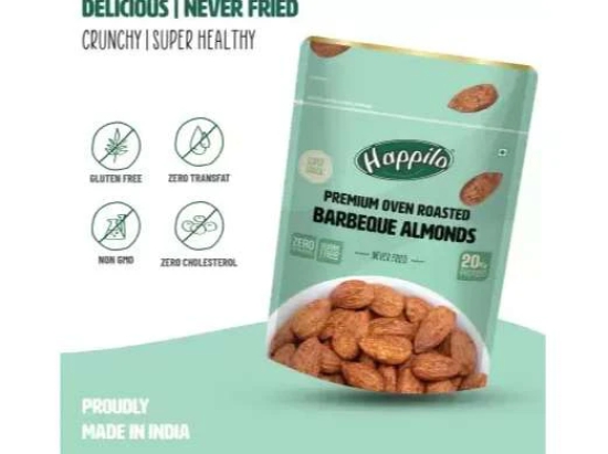 Happilo Premium Oven Roasted Californian Barbeque Almonds 160g